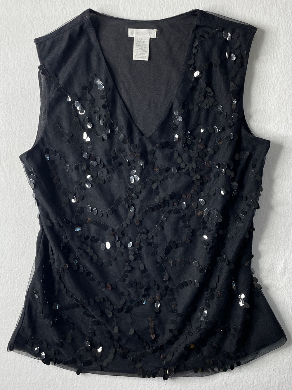 Vintage Y2K Black Sequin Tank Top Large
Going Out Holiday Cocktail Whimsigoth - Picture 2 of 11